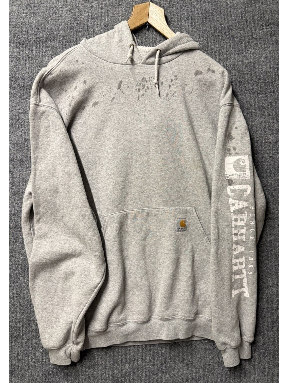 Carhartt K288-026 Men's L Original Fit Logo Sleeve Graphic Sweatshirt Hoodie